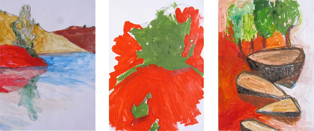 2005 Lac du salagou (série sur papier de 27x42cm)